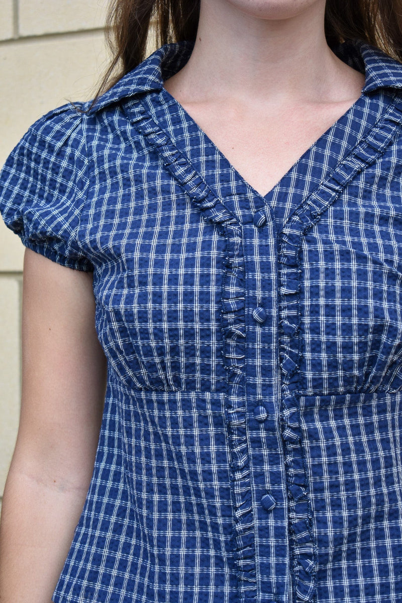 Prim Gingham Blouse