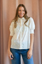 Eyelet Cotton Blouse