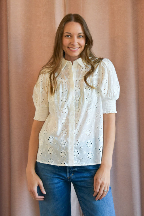 Eyelet Cotton Blouse