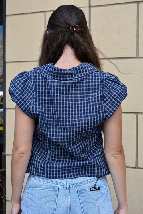 Prim Gingham Blouse