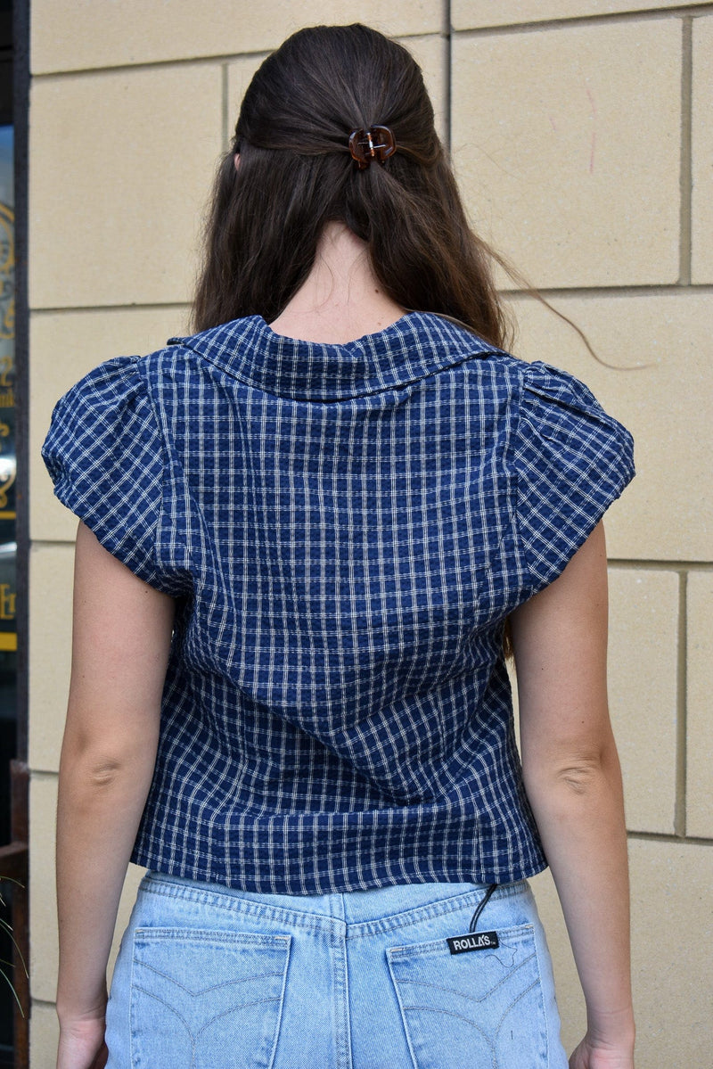 Prim Gingham Blouse
