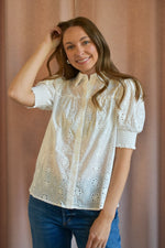 Eyelet Cotton Blouse