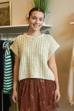 Effortless Cable Knit Sweater Vest