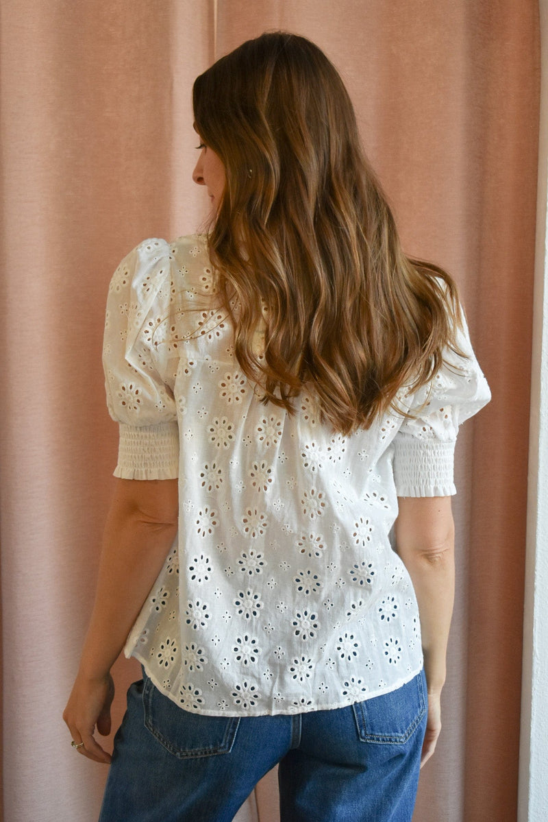 Eyelet Cotton Blouse