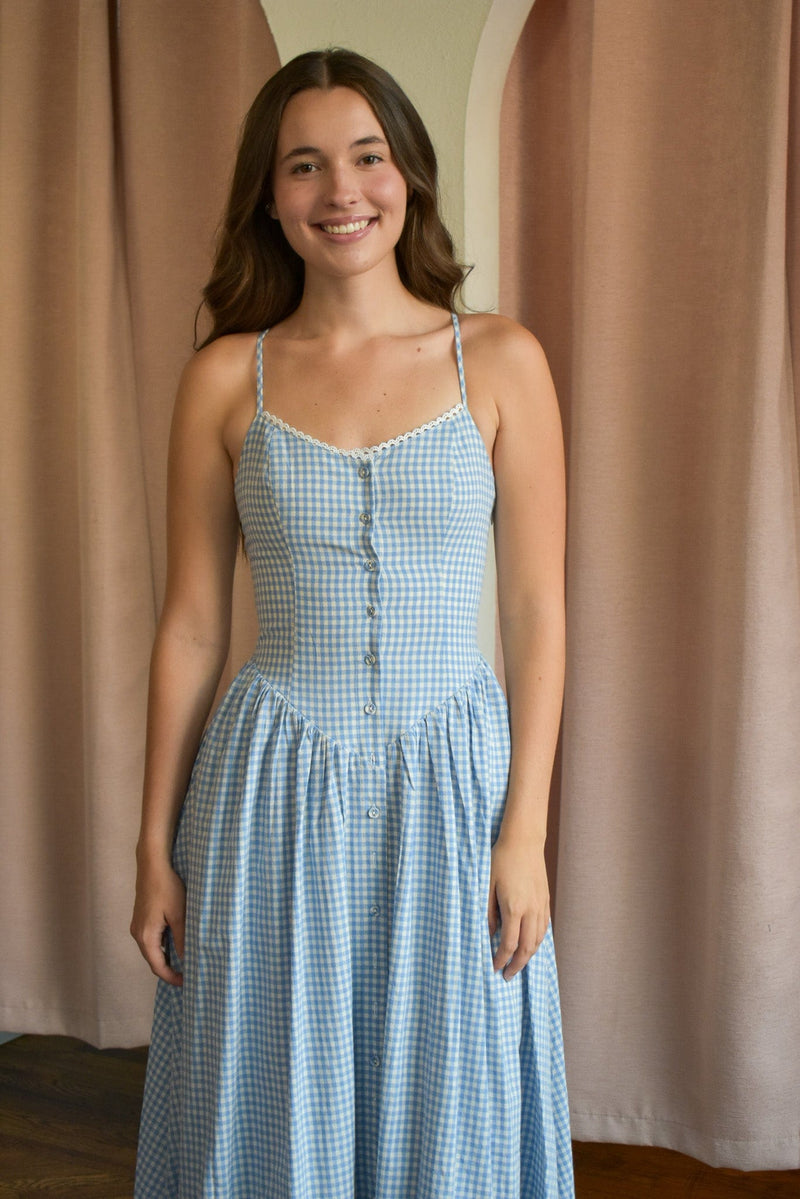 For Lovers Plaid Midi Dress