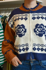 Sweet Rose Zip Sweater Jacket