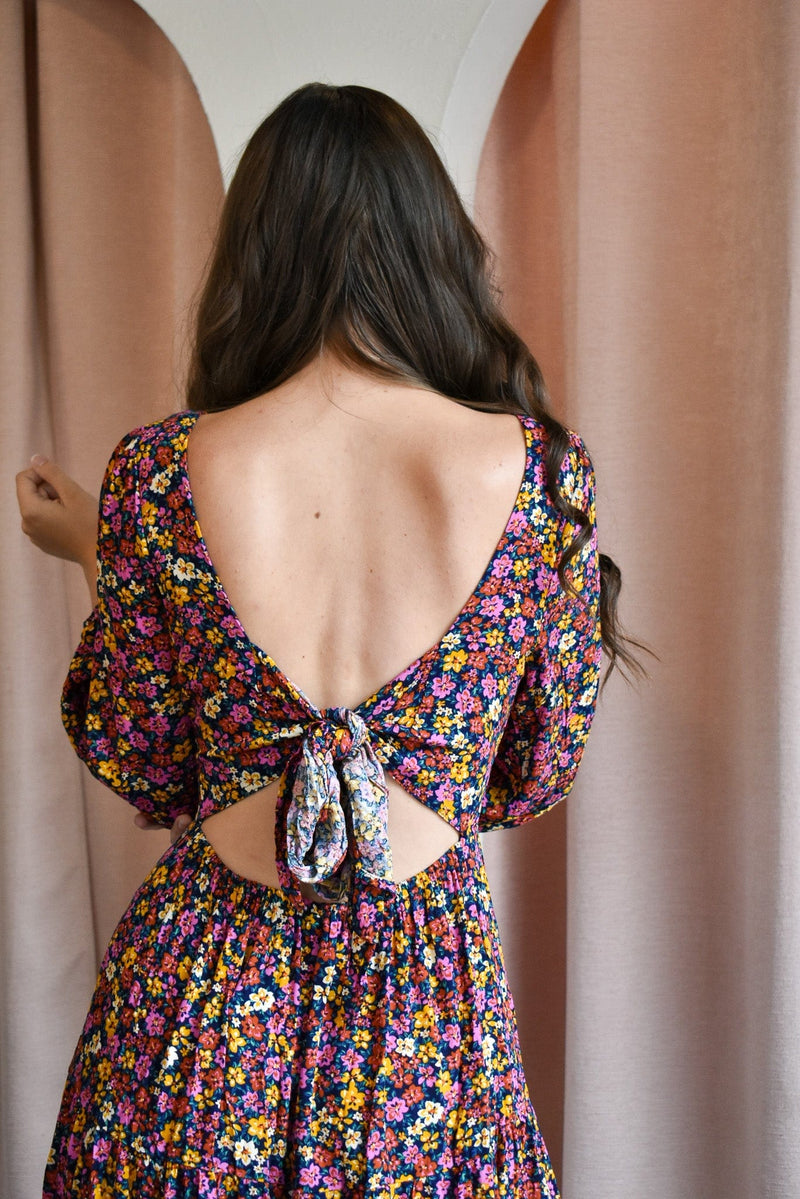Inspire Tie Back Midi Dress