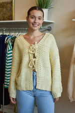 Ivory Tie Front Cardigan