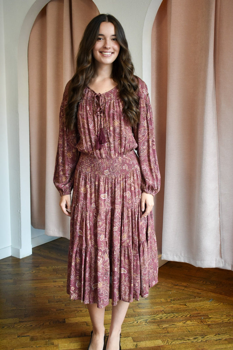 Open Fields Paisley Maxi Dress