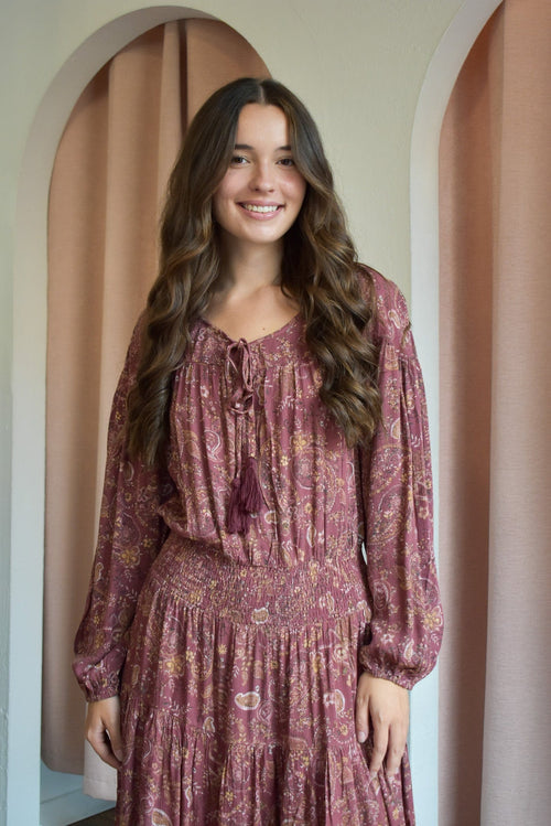Open Fields Paisley Maxi Dress