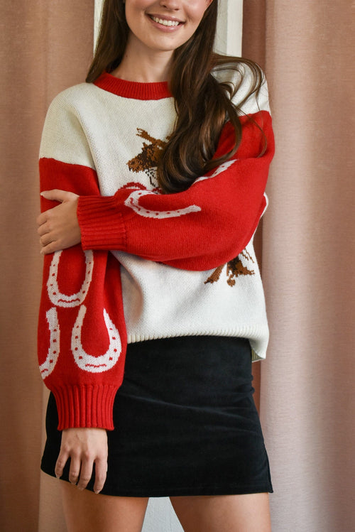 Country Club Graphic Sweater