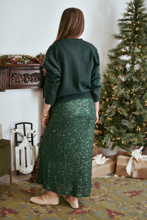 Shine On Sequin Midi Skirt