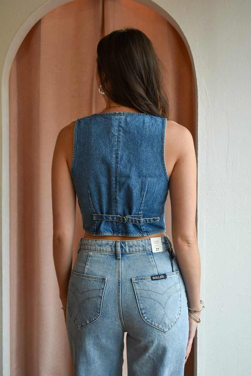 Rollas Jeans Dallas Vest- Mid Blue