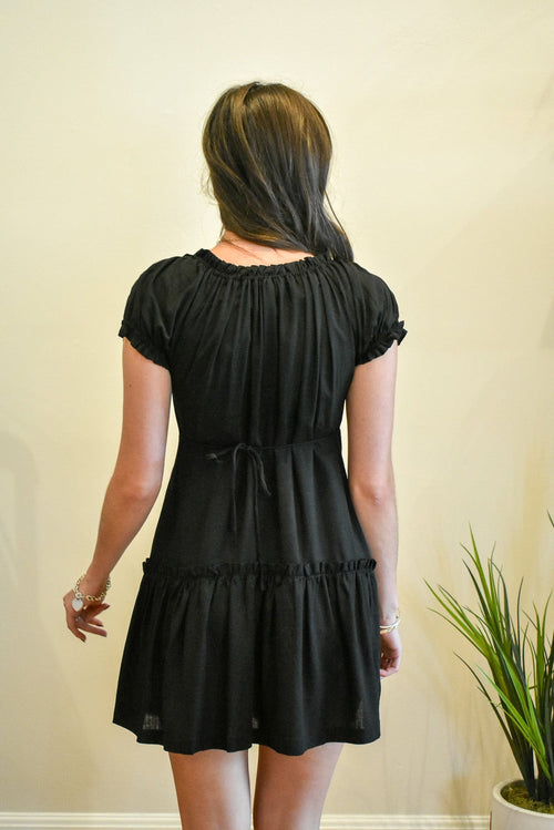 Maggie Ruffle Sleeve Midi Dress