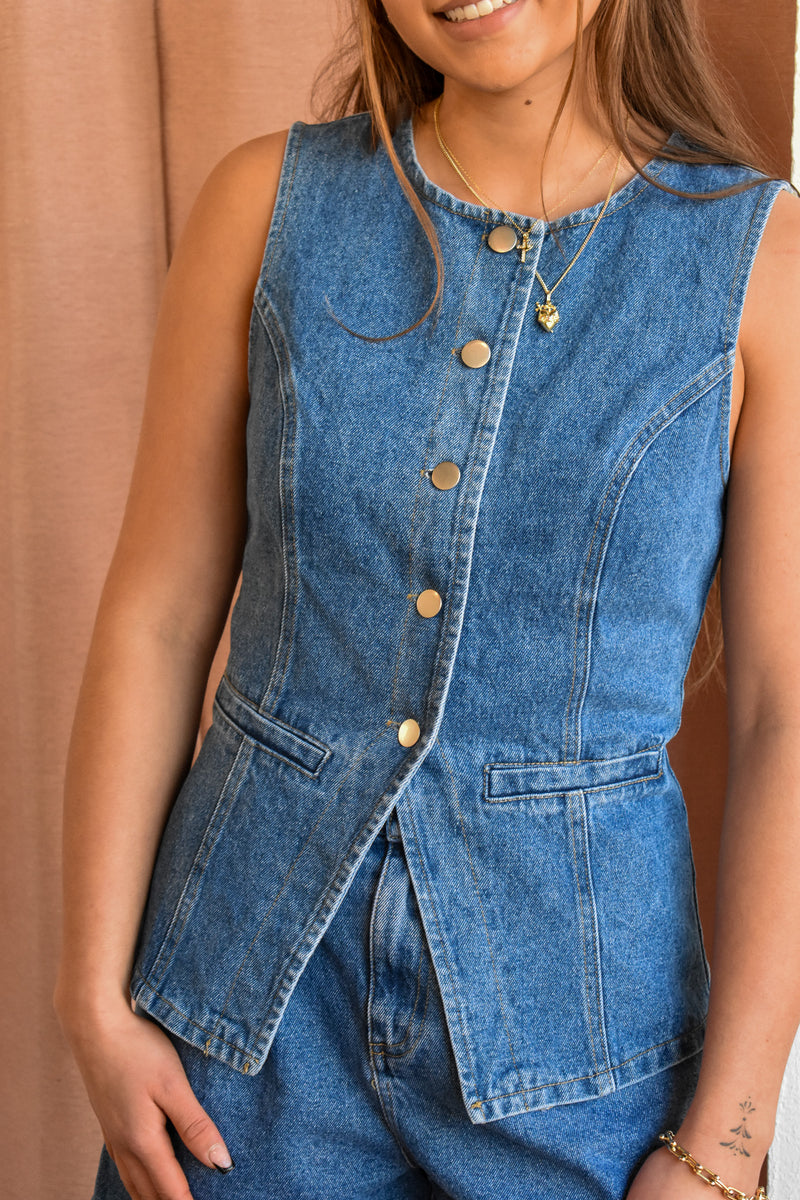 Arden Denim Vest