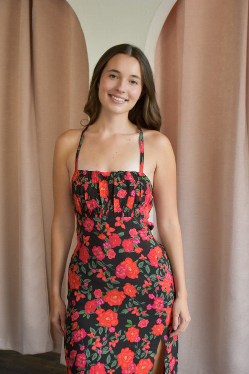 Hearts on Fire Midi Dress
