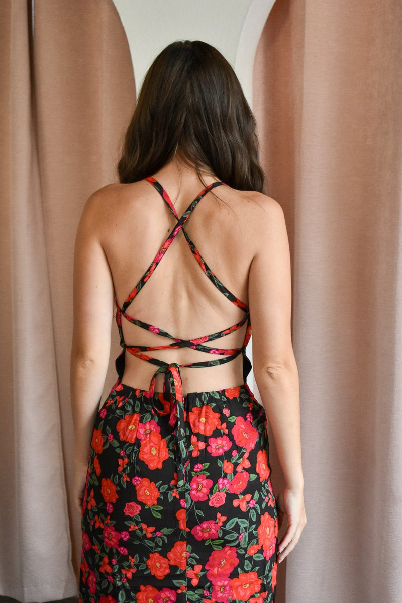Hearts on Fire Midi Dress