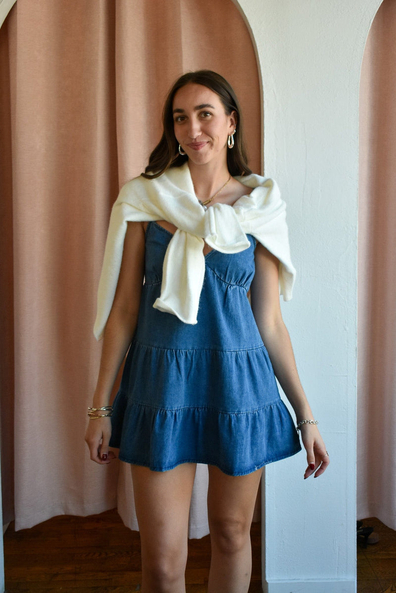 Look Like You Love Me Denim Mini Dress