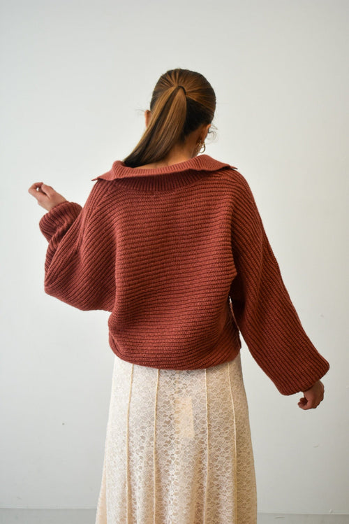 Collared Knit Sweater- 2 Colors!