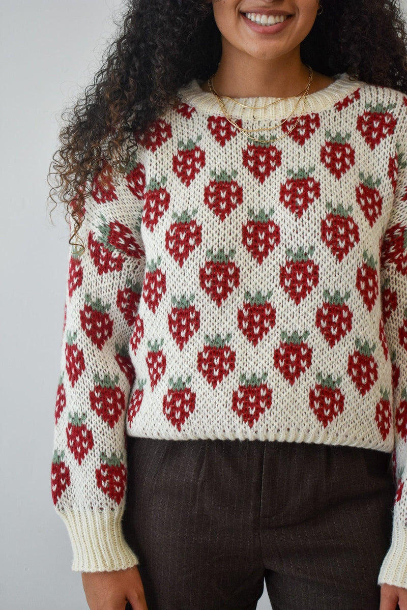 RESTOCK Berries & Cream Sweater