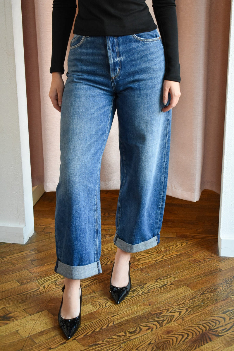 Rollas Jeans Gigi Barrel Jeans in Texas Turn Up