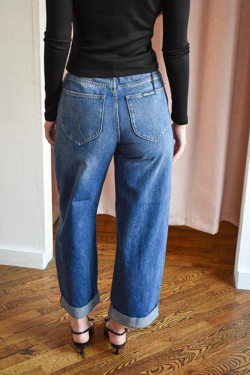 Rollas Jeans Gigi Barrel Jeans in Texas Turn Up