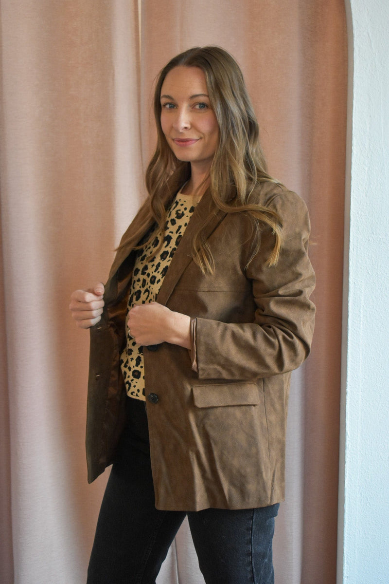 Teaser Faux Suede Blazer