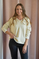 Cream Contrast Pullover