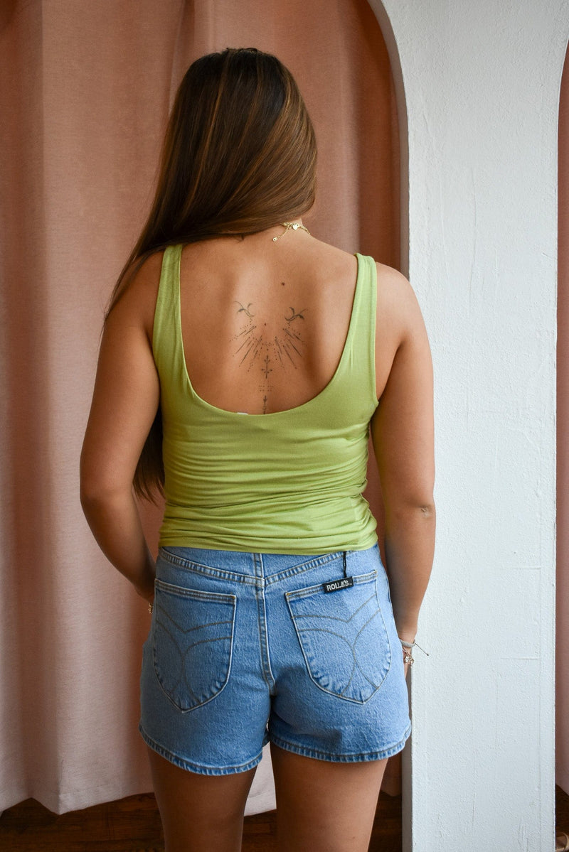 Olive Ribbed Tank