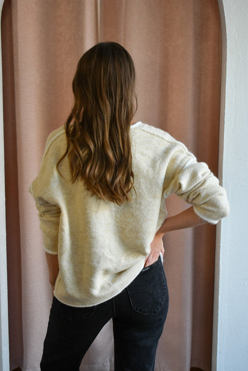 Cream Contrast Pullover