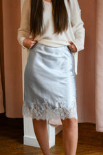 Romance Satin Midi Skirt