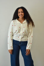 Piper Cardigan- Red Hearts