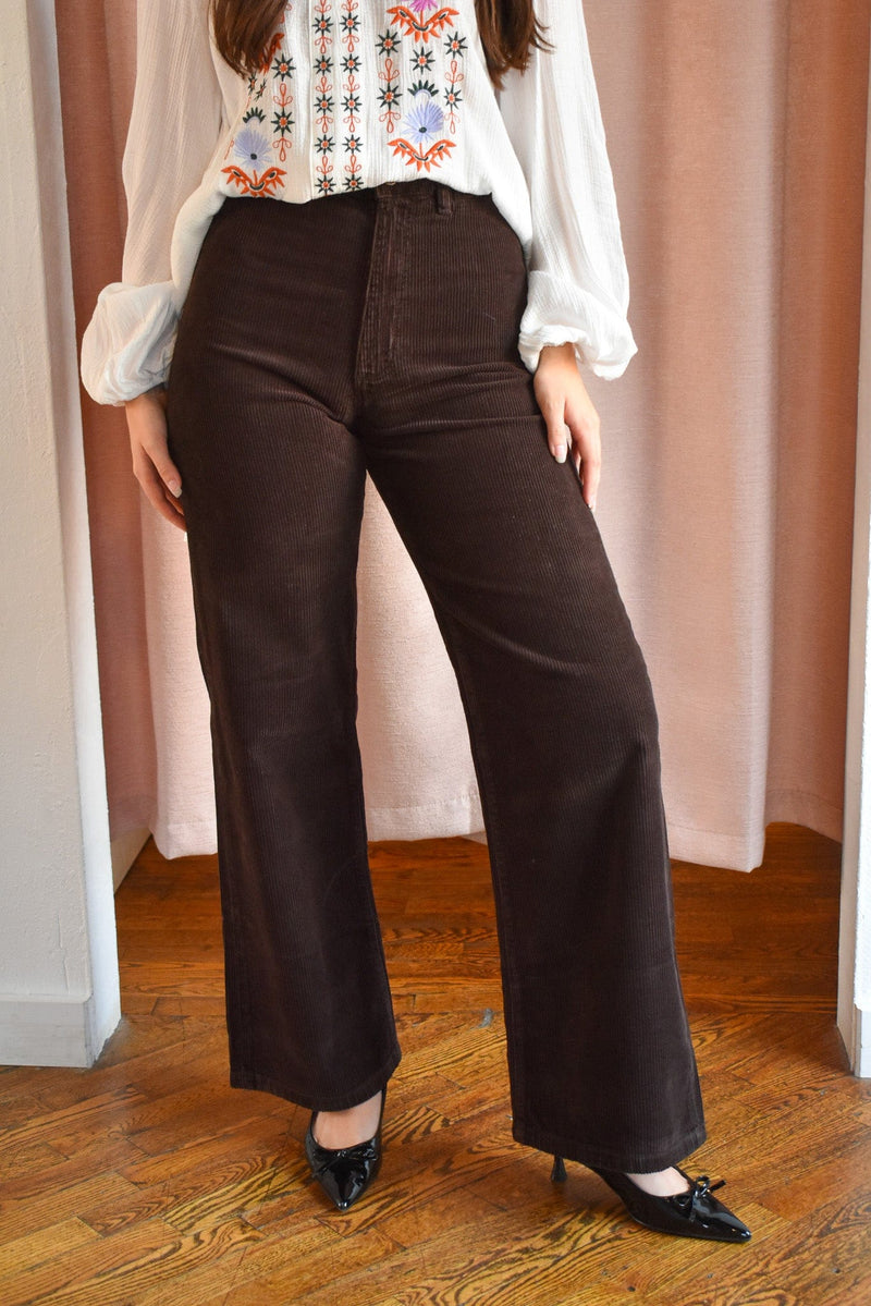 Rollas Jeans Sailor Pant in Chocolate Cord