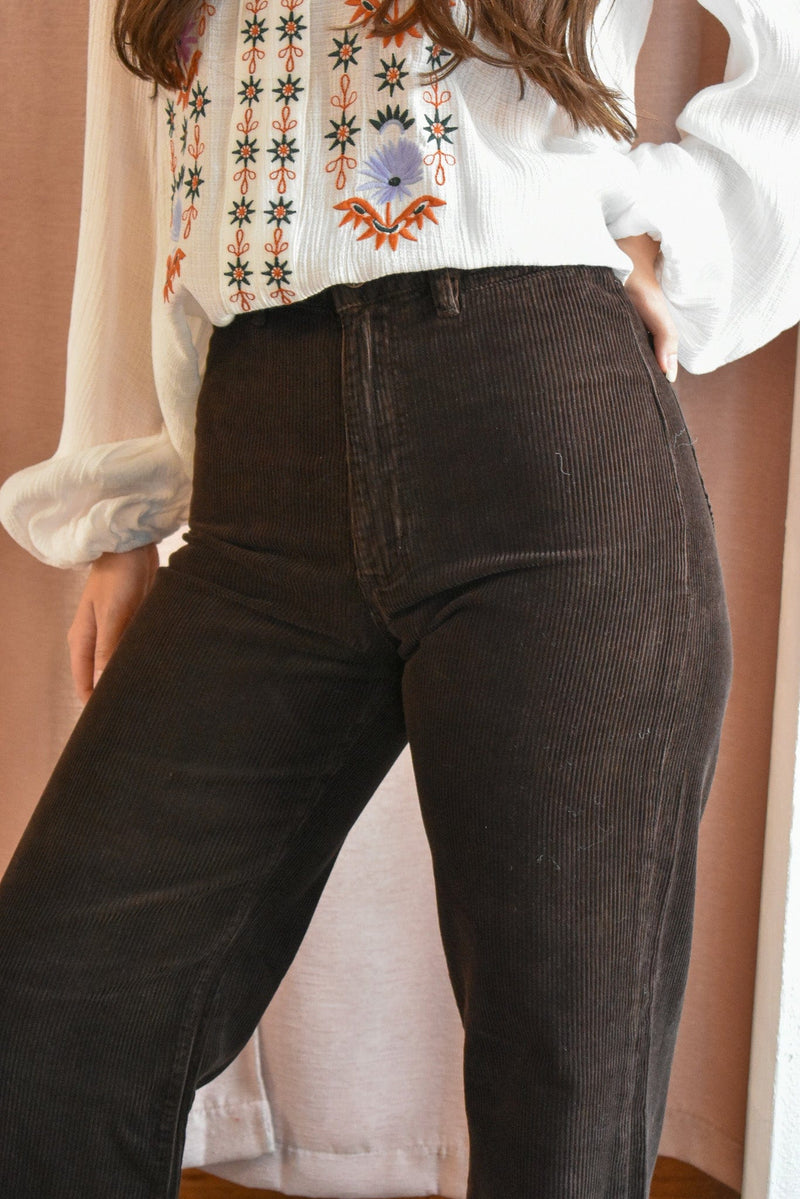Rollas Jeans Sailor Pant in Chocolate Cord