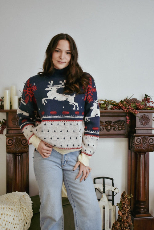 Reindeer Ski Sweater