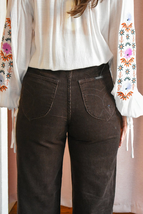 Rollas Jeans Sailor Pant in Chocolate Cord