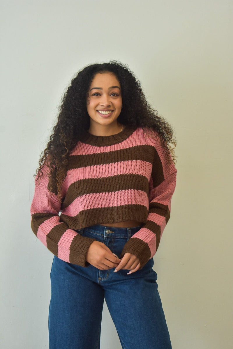 Candy Pink Crop Sweater