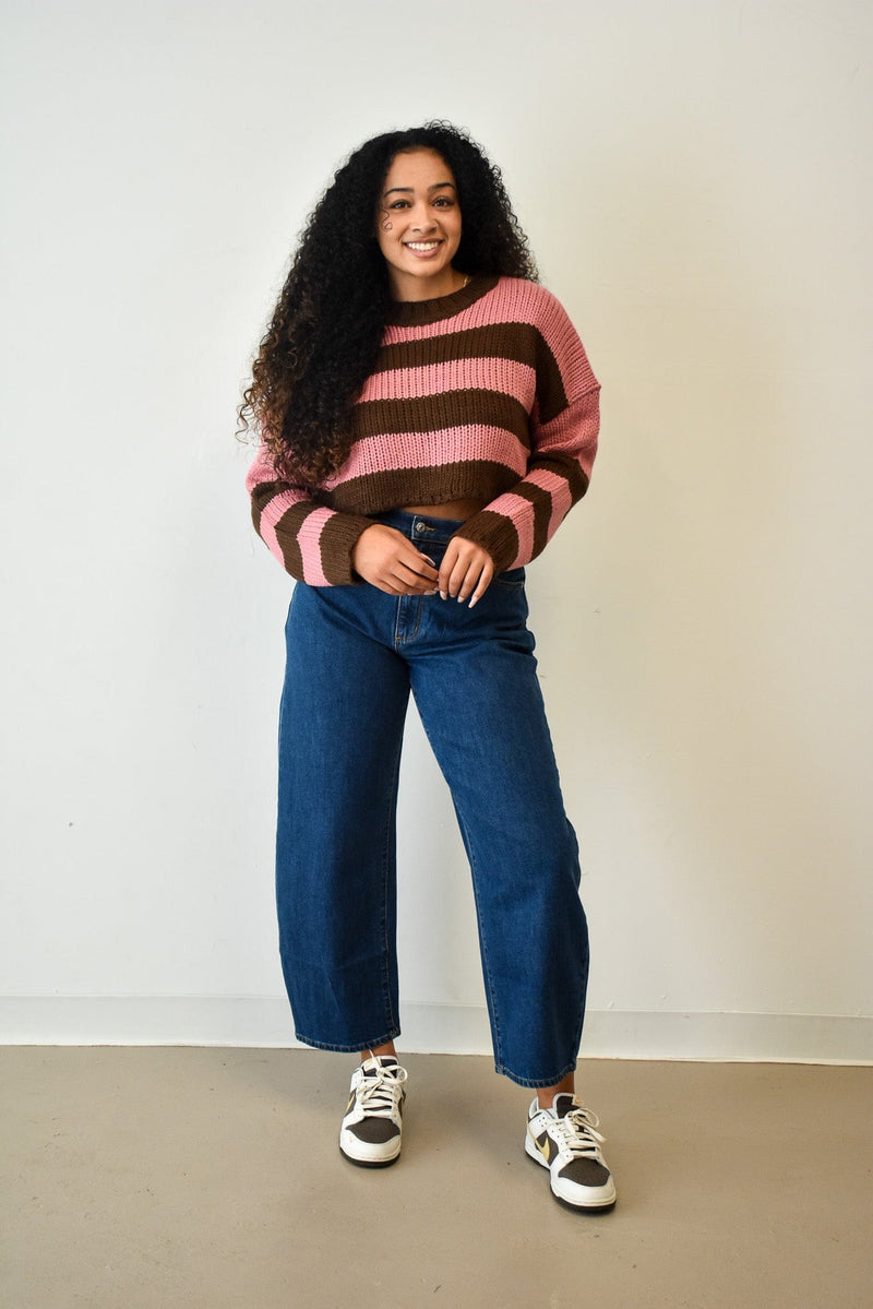 Candy Pink Crop Sweater