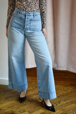 Rollas Jeans Relaxed Sailor Jean Long in Breezy Blue