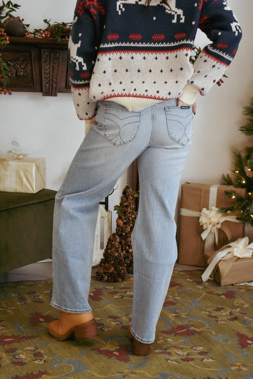 Rollas Jeans Heidi Low in Breezy Blue