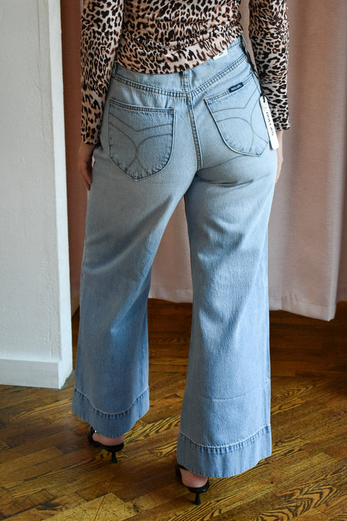 Rollas Jeans Relaxed Sailor Jean Long in Breezy Blue