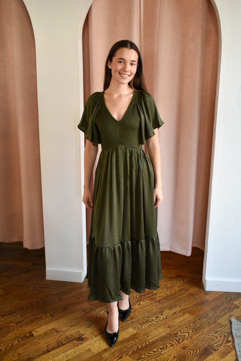 Oliver Smocked Waist Midi Dress