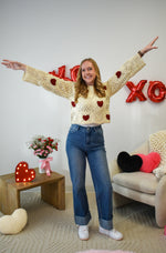 Hearted Crochet Sweater