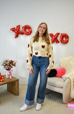 Hearted Crochet Sweater