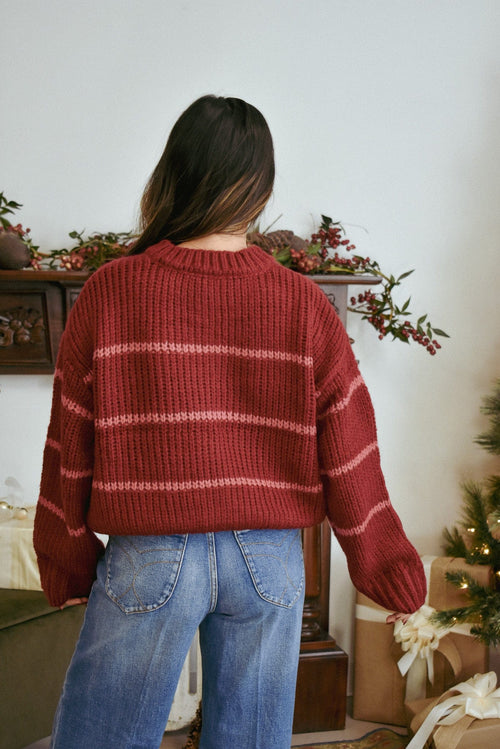 Polly Fluffy Striped Cardigan