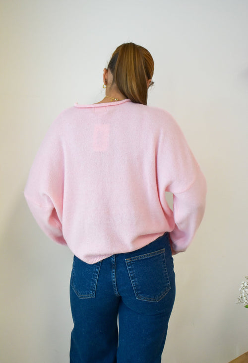 Piper Cardigan- Baby Pink