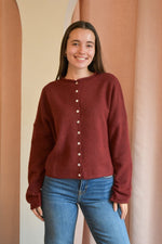 Piper Cardigan- Wine