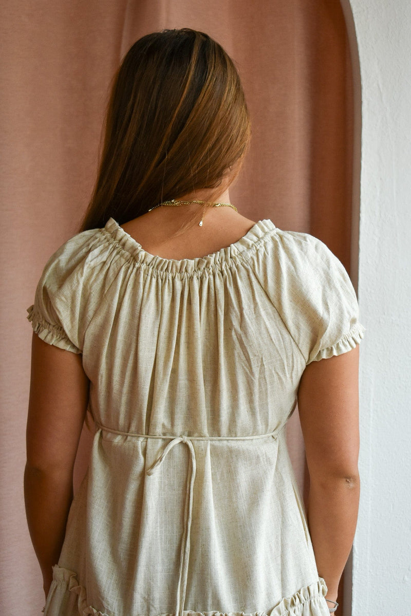 Maggie Ruffle Sleeve Mini Dress