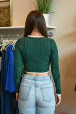 Contrast Hem Fitted Sweater