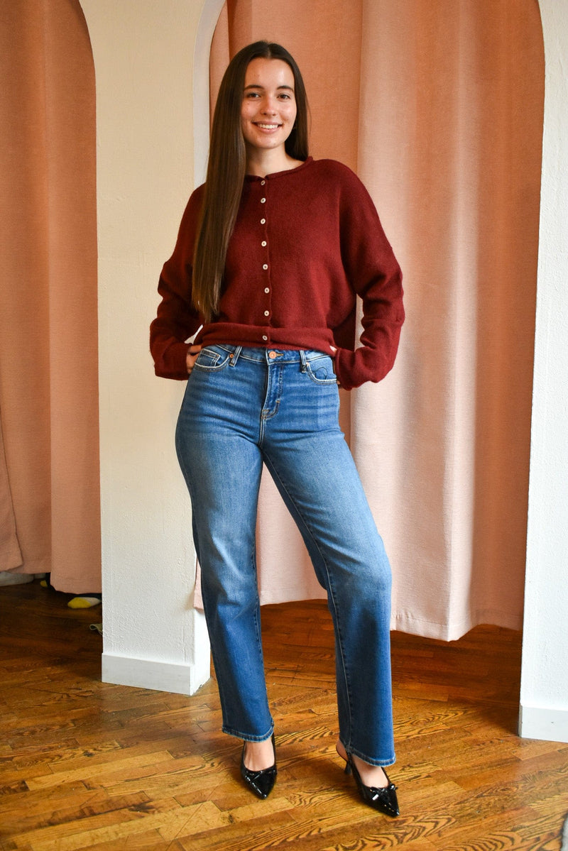 Hidden Jeans High Rise Classic Straight- Dark Wash
